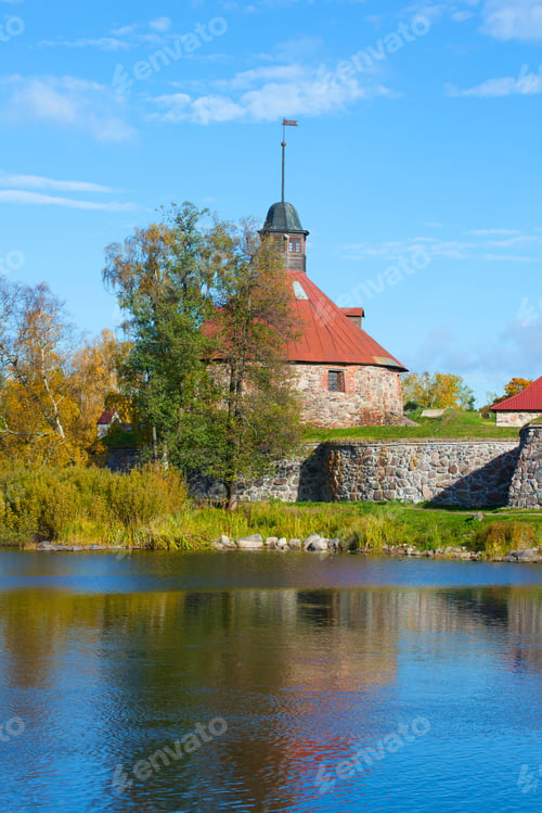 Preview: View Of The Old Tower Lars Torstennsona Sunny October Afternoon. Korela Fortress. Priozersk, Russia