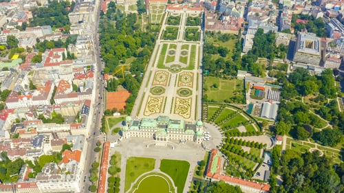 Preview: Vienna, Austria. Belvedere Is A Baroque Palace Complex In Vienna. Built By Lucas Von Hildebrandt At