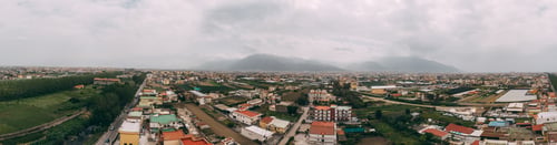 Preview: 180 Degree Panorama About Pompeii On A Foggy Day