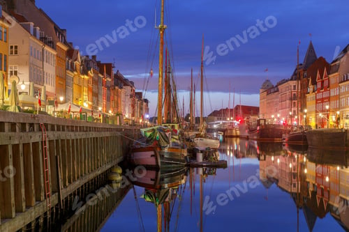 Preview: Copenhagen. The Nyhavn Channel Is At Dawn.