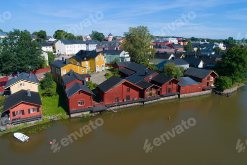 Preview: View Of The Historic Center Of Porvoo On A Sunny July Day. Finland