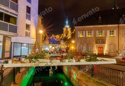 Preview: French City Colmar On Christmas Eve.