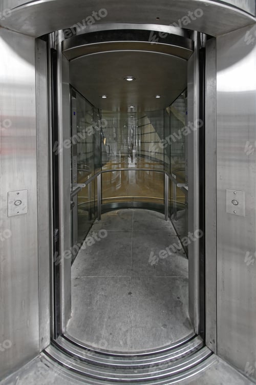 Preview: Modern Oval Shape Glass Lift Elevator Transport