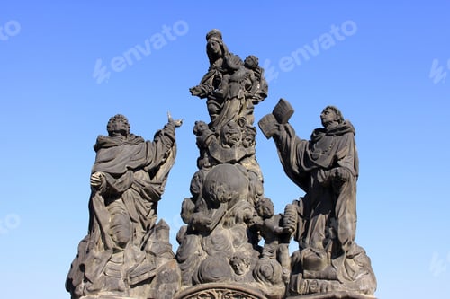 Preview: Baroque Statue On The Charles Bridge In Prague