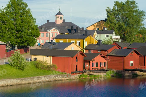Preview: View Of The Historic Center Of Porvoo On A Sunny June Day. Finland