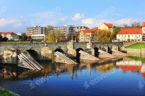 Preview: The Oldest Stone Bridge In Central Europe Above River Otava, Pisek, Czech Republic