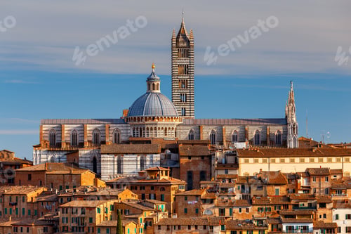 Preview: Siena. Cathedral On A Sunny Day.