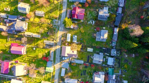 Preview: Holiday Village In The Suburbs Of The City Of Ekaterinburg. Ural, Russia. Autumn, Sunset Time