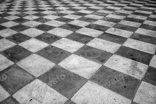 Preview: Floor Of Red And White Squares, Construction And Architecture