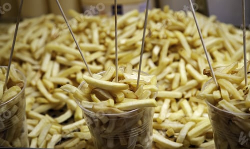 Preview: Potato Chips At Food Market, Fast Unhealthy Food, Vegetables