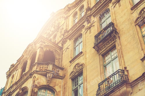 Preview: Gothic Marble Facade In Sunlight
