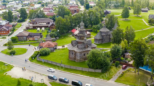 Preview: Suzdal, Russia. Flight. Church Of The Transfiguration From The Village Of Kozlyatevo, Transported