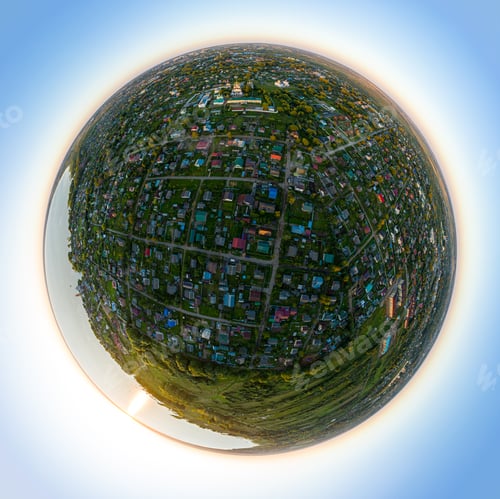 Preview: Pereslavl-Zalessky, Russian. Lake Pleshcheyevo At Sunset Time. Aerial View. 360 Degree Aerial