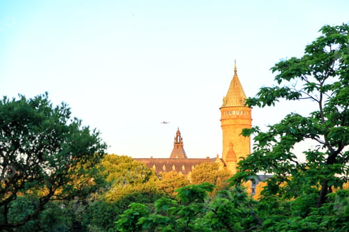 Preview: Luxembourg City, Luxembourg. The Plane Comes In To Land