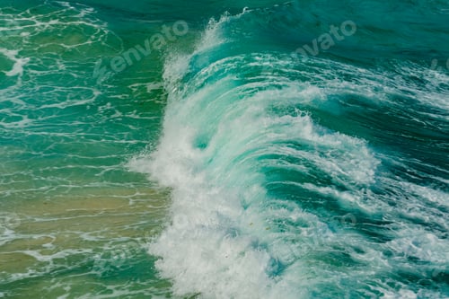 Preview: Waves On The Atlantic Ocean In The Rocky Coast Of The Caribbean Sea In The Aruba Island Of The