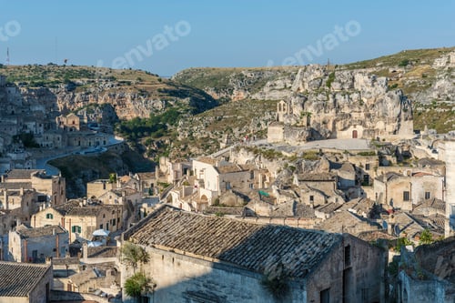 Preview: Sassi Of Matera. Sasso Barisano At Sunset. Magic Of Cave Houses. Unesco World Heritage Site.