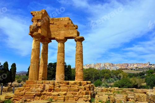 Preview: Temple Of The Dioscuri Valley Of The Temples Agrigento Sicily Italy