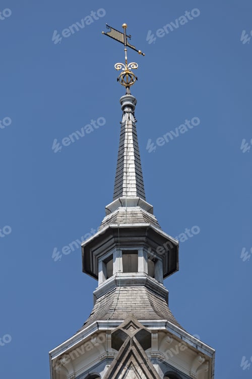 Preview: Wind Vane Direction At Top Of Spire Structure