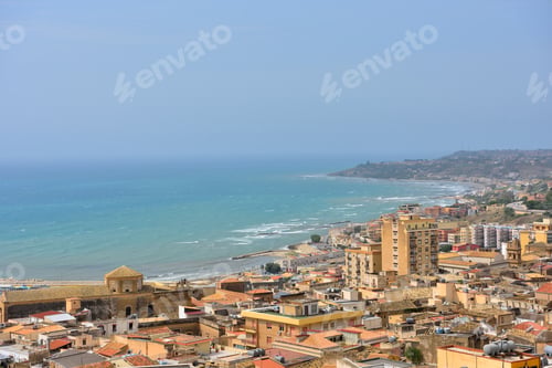 Preview: Panorama Seen From The Bell Tower (Torre Campanaria) Sciacca Sicily Italy