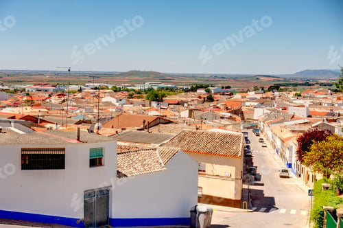 Preview: Campo De Criptana, Picturesque Village With Windmills In Spain, Hdr Image