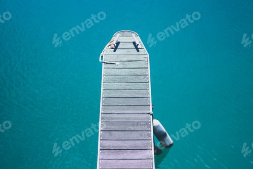 Preview: Top View From A Wood Pier In A Marina