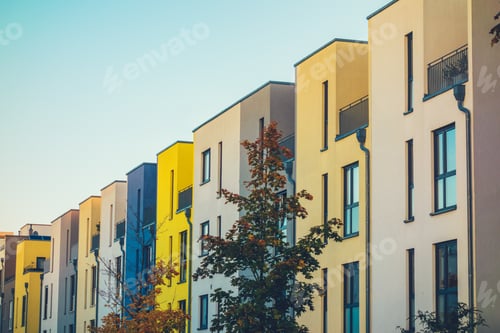 Preview: Beautiful Colorful Townhouses In Autumn