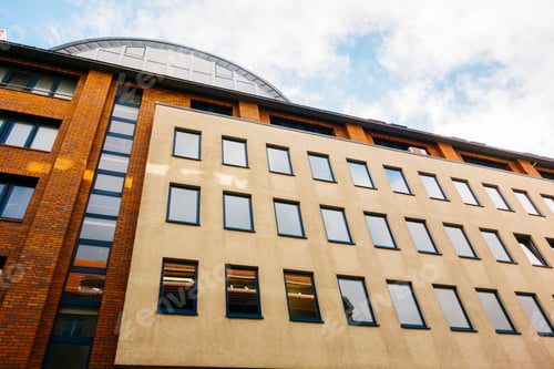 Preview: Brick Office Building With Orange Facade