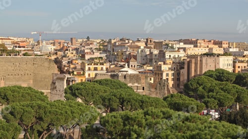 Preview: Aerial View Of Rome Cityscape Italy Afternoon