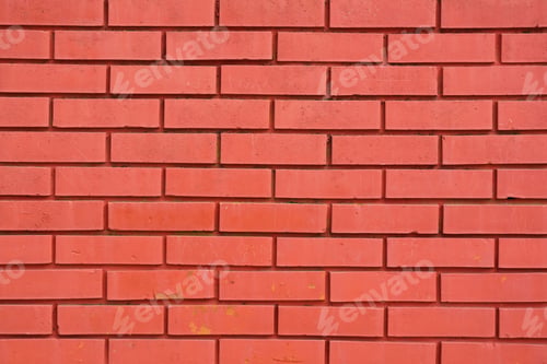 Preview: Vivid Red Brick Wall Architecture Structure Background