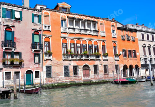 Preview: Historic Buildings In A Canal In Venice Italy
