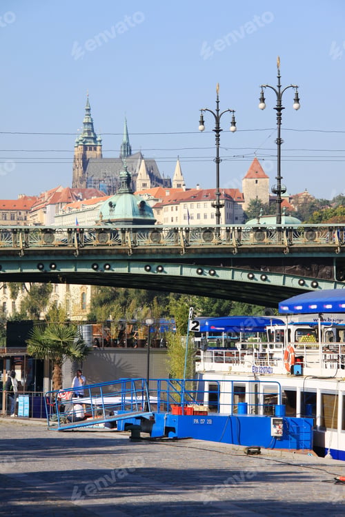 Preview: The View On Autumn Prague Gothic Castle Above River Vltava