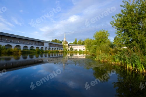 Preview: Monastery Pond In The Early September Morning. Tikhvinsky Assumption Monastery, Russia
