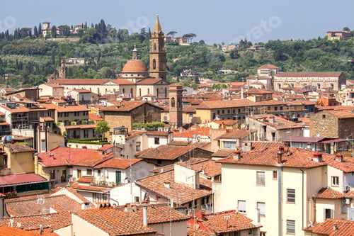 Preview: View Of Florence From The Bell Tower Of The Duomo Giotto'S Campanile.