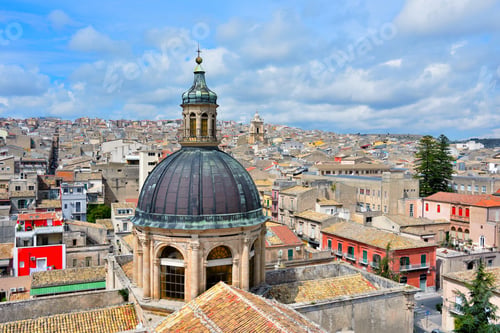 Preview: View From The Bell Tower Of The Cathedral San Giovanni Battista Ragusa Sicily Italy