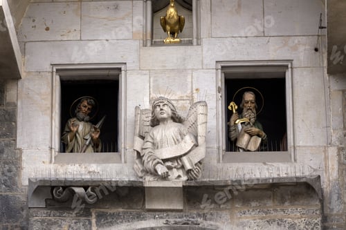 Preview: Apostles On Historical Medieval Astronomical Clock In Prague On Old Town Hall , Czech Republic