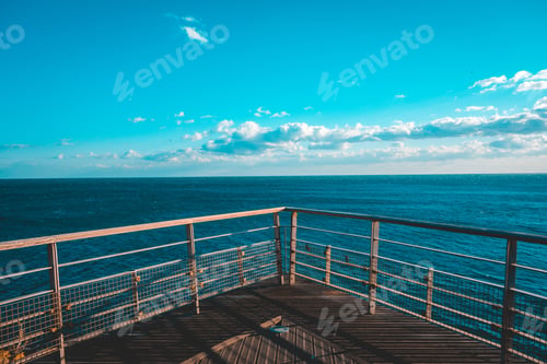 Preview: Beautiful Overview Platform At Sea With Dramatic Sky
