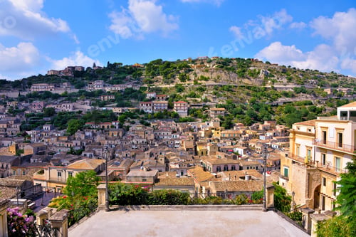 Preview: Panorama Of Modica Sicily Italy