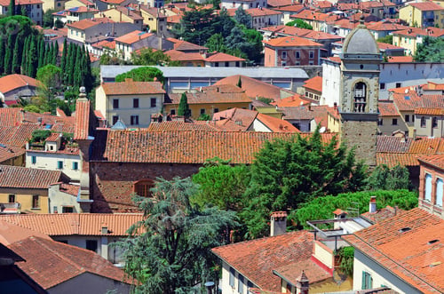 Preview: Panorama Of The Beautiful City Of Arezzo In Tuscany - Italy