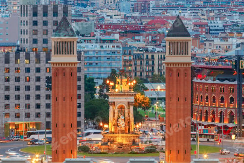 Preview: Barcelona. Aerial View Of The City.