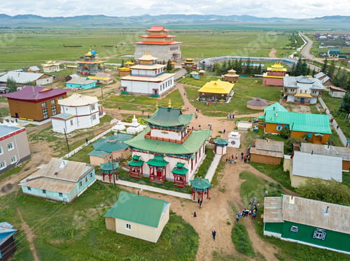 Preview: Ivolginsky Datsan. Buddhist Temple Located In Buryatia, Russia. Was Opened In 1945 As The Buddhist