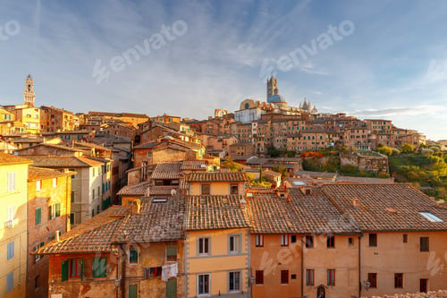 Preview: Siena. Cathedral On A Sunny Day.