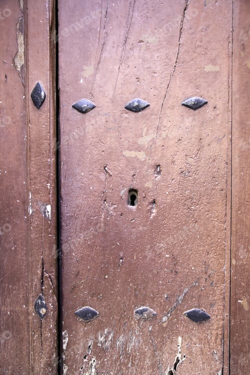 Preview: Old Rusty Lock On House Door, Objects And Decoration