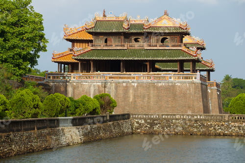 Preview: The Noonday Gates Of The Forbidden Imperial City. Side View. Hue, Vietnam