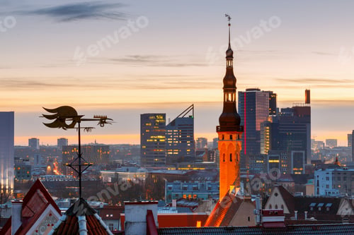 Preview: Tallinn. Old City At Dawn.