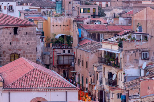 Preview: Aerial Scenic View Of Palermo At Sunset. Italy. Sicily.