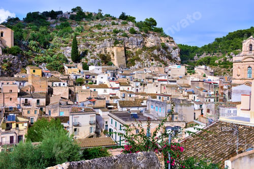 Preview: Panorama Of Scicli, Sicily, Italy