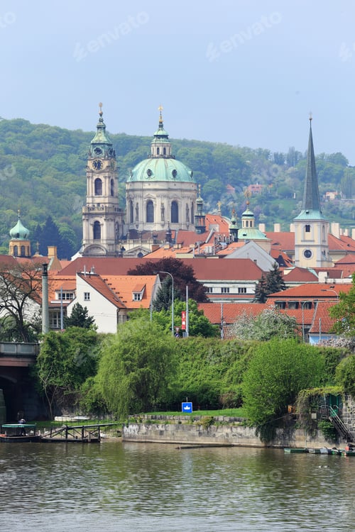Preview: View On The Spring Prague St. Nicholas' Cathedral, Czech Republic