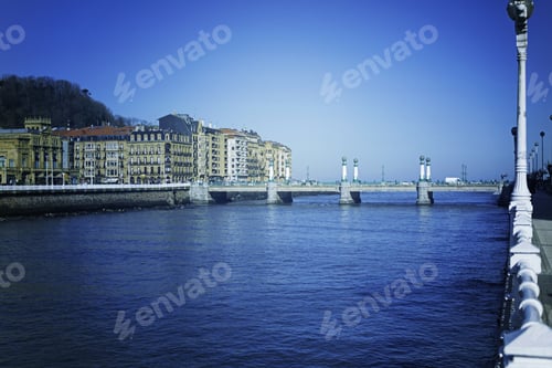Preview: Sea Donosti With Stone Bridge And Buildings, City