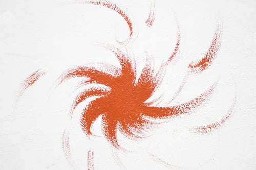 Preview: Spiral Decorative Red Paint Urban Wall