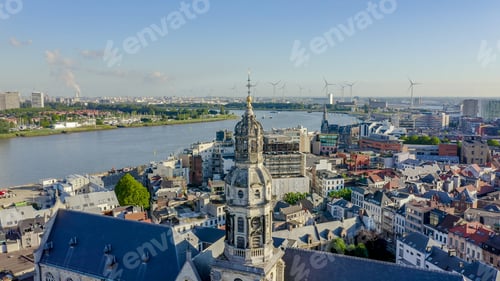Preview: Antwerp, Belgium. St. Paul S Cathedral (Sint-Pauluskerk), Aerial View
